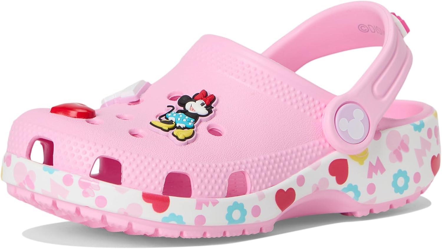 imageCrocs Girls Disney Mickey Minnie Mouse ClogsPinkMinnie Jibbitz