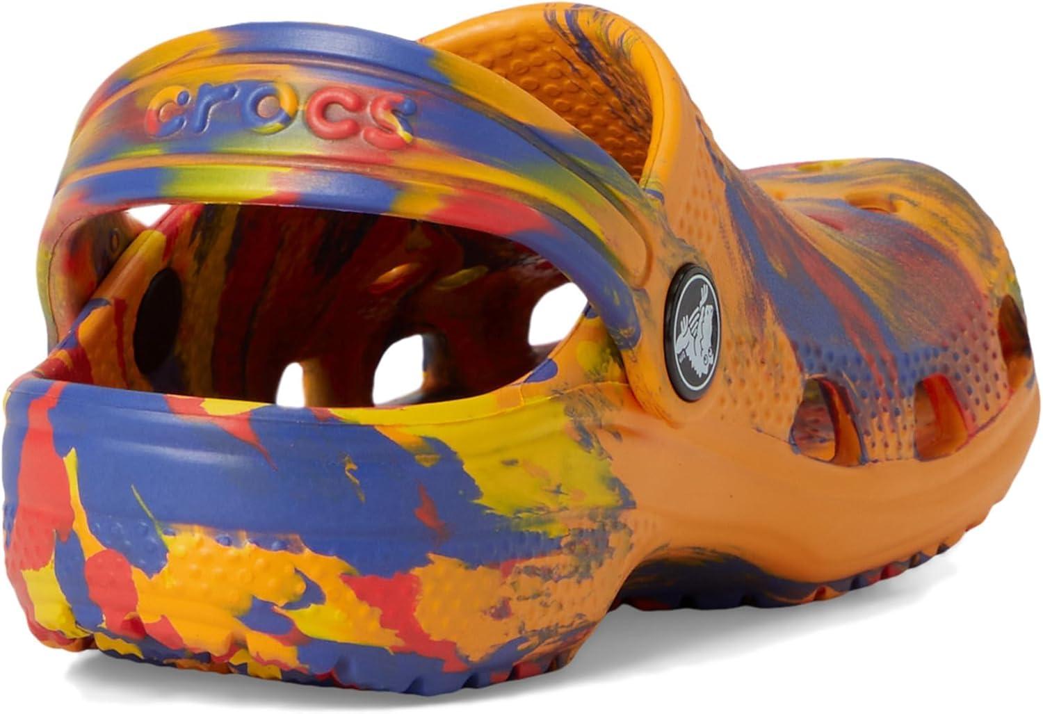 imageCrocs Kids Classic Marbled TieDye ClogOrange ZingMulti