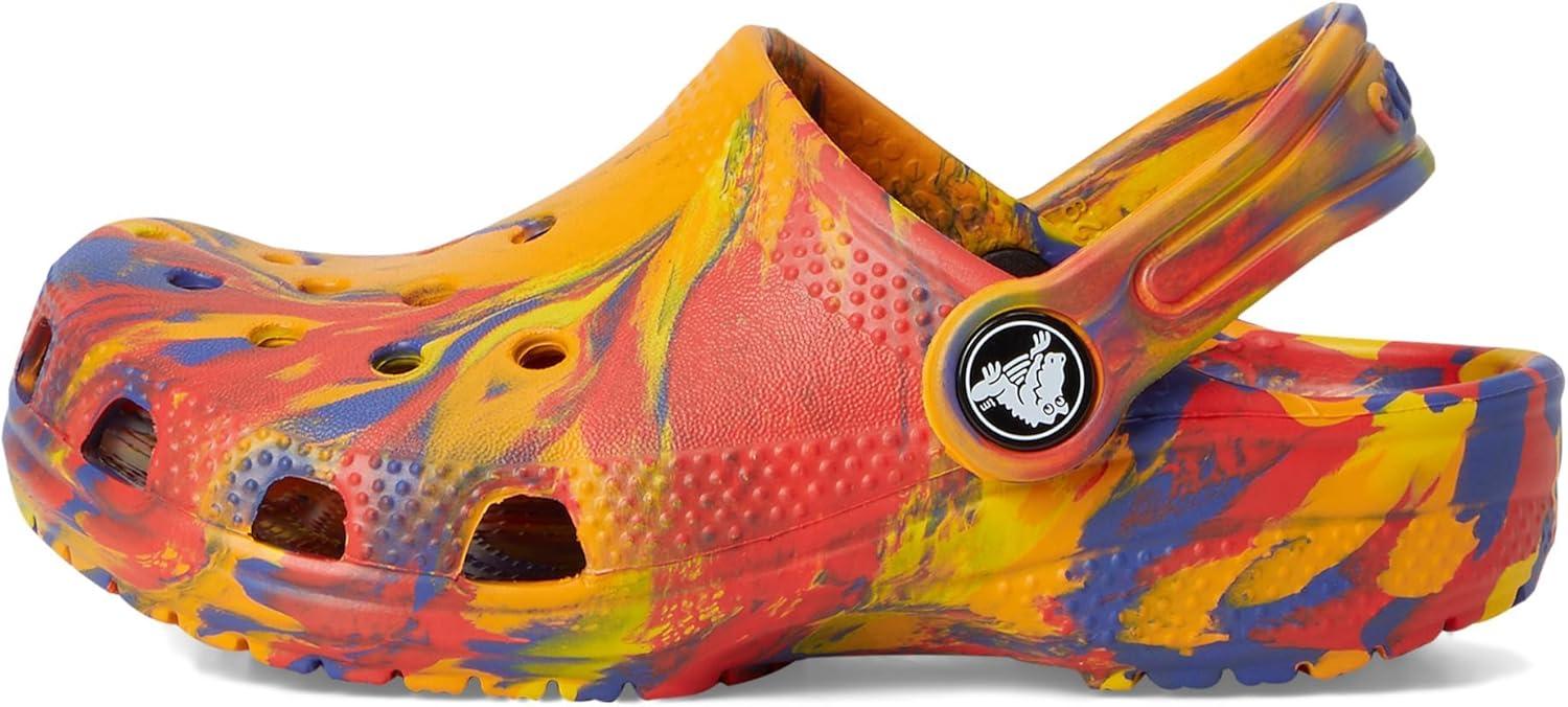 imageCrocs Kids Classic Marbled TieDye ClogOrange ZingMulti