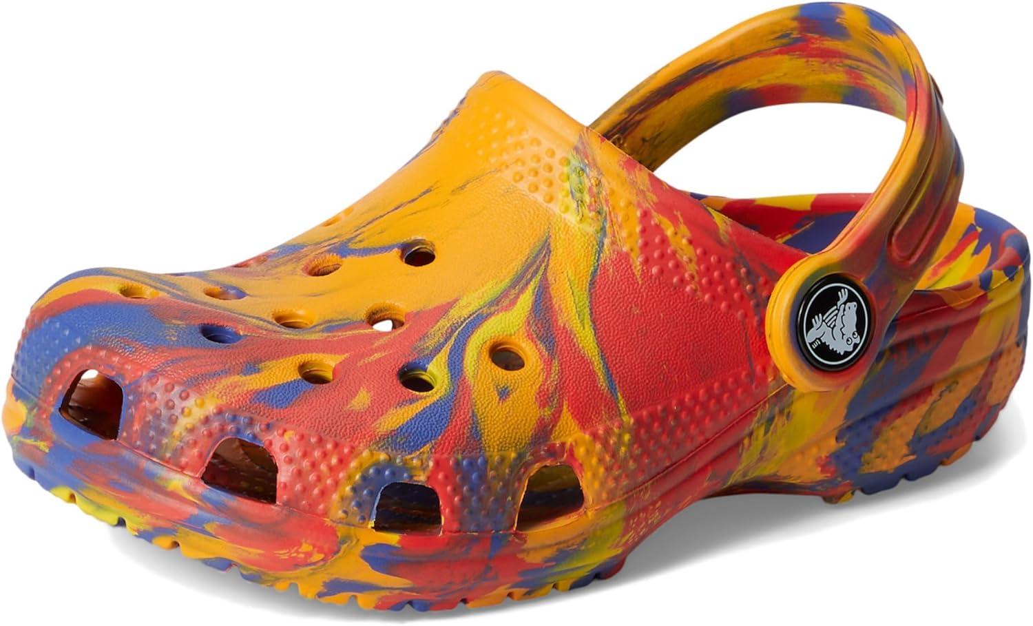 imageCrocs Kids Classic Marbled TieDye ClogOrange ZingMulti
