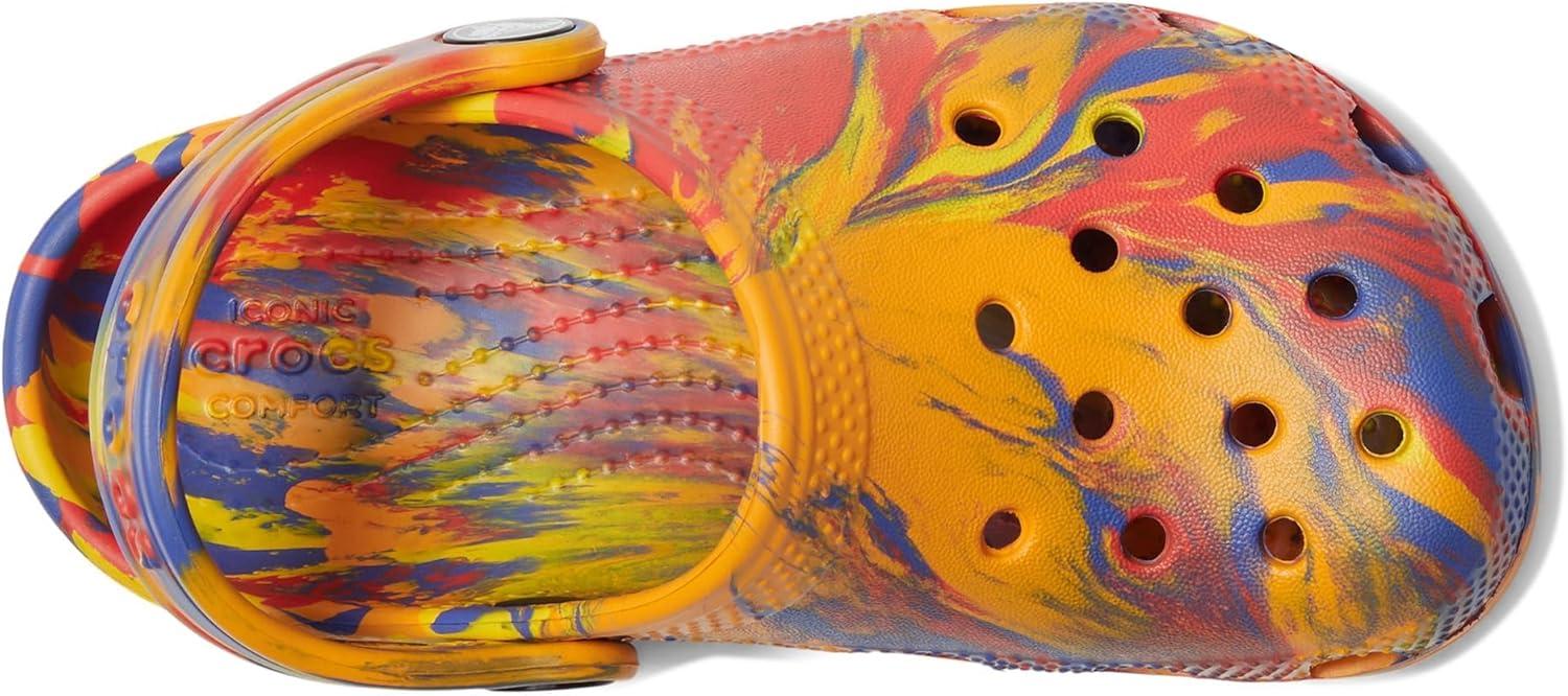 imageCrocs Kids Classic Marbled TieDye ClogOrange ZingMulti