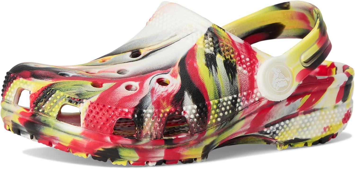 imageCrocs Kids Classic Marbled TieDye ClogVarsity RedMulti