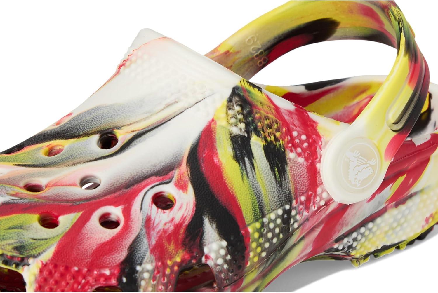 imageCrocs Kids Classic Marbled TieDye ClogVarsity RedMulti