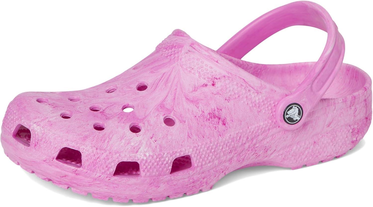 imageCrocs Unisex Adult Classic Marbled TieDye ClogsPink Swirl