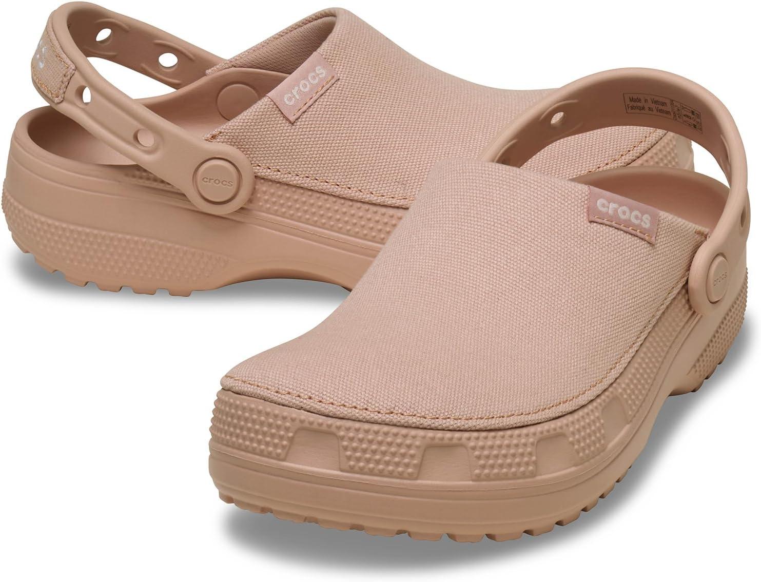 imageCrocs UnisexAdult Classic Crafted Canvas Clogs for Men and WomenPink Caramel