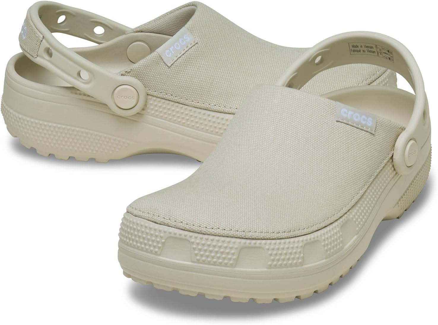 imageCrocs UnisexAdult Classic Crafted Canvas Clogs for Men and WomenStucco