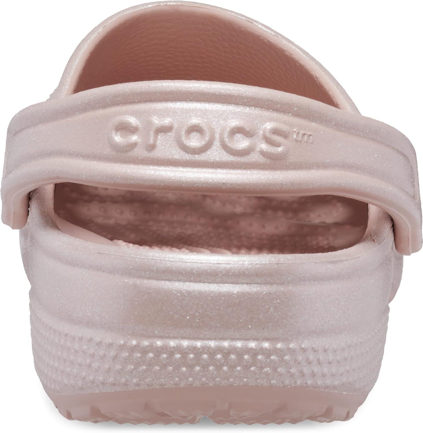 imageCrocs UnisexAdult Classic Glitter ClogsPink Clay Simmer