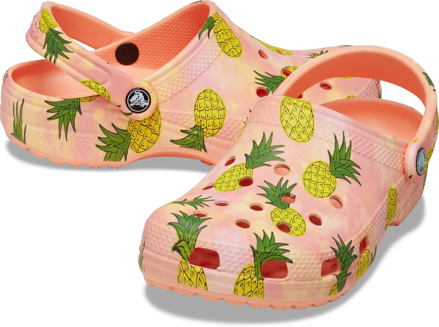 imageCrocs UnisexAdult Classic Graphic ClogsPapayaMulti