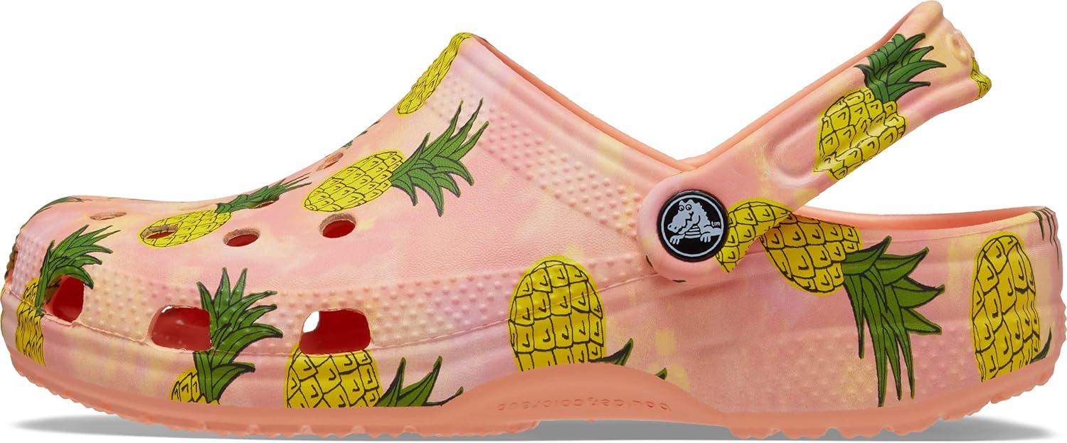 imageCrocs UnisexAdult Classic Graphic ClogsPapayaMulti