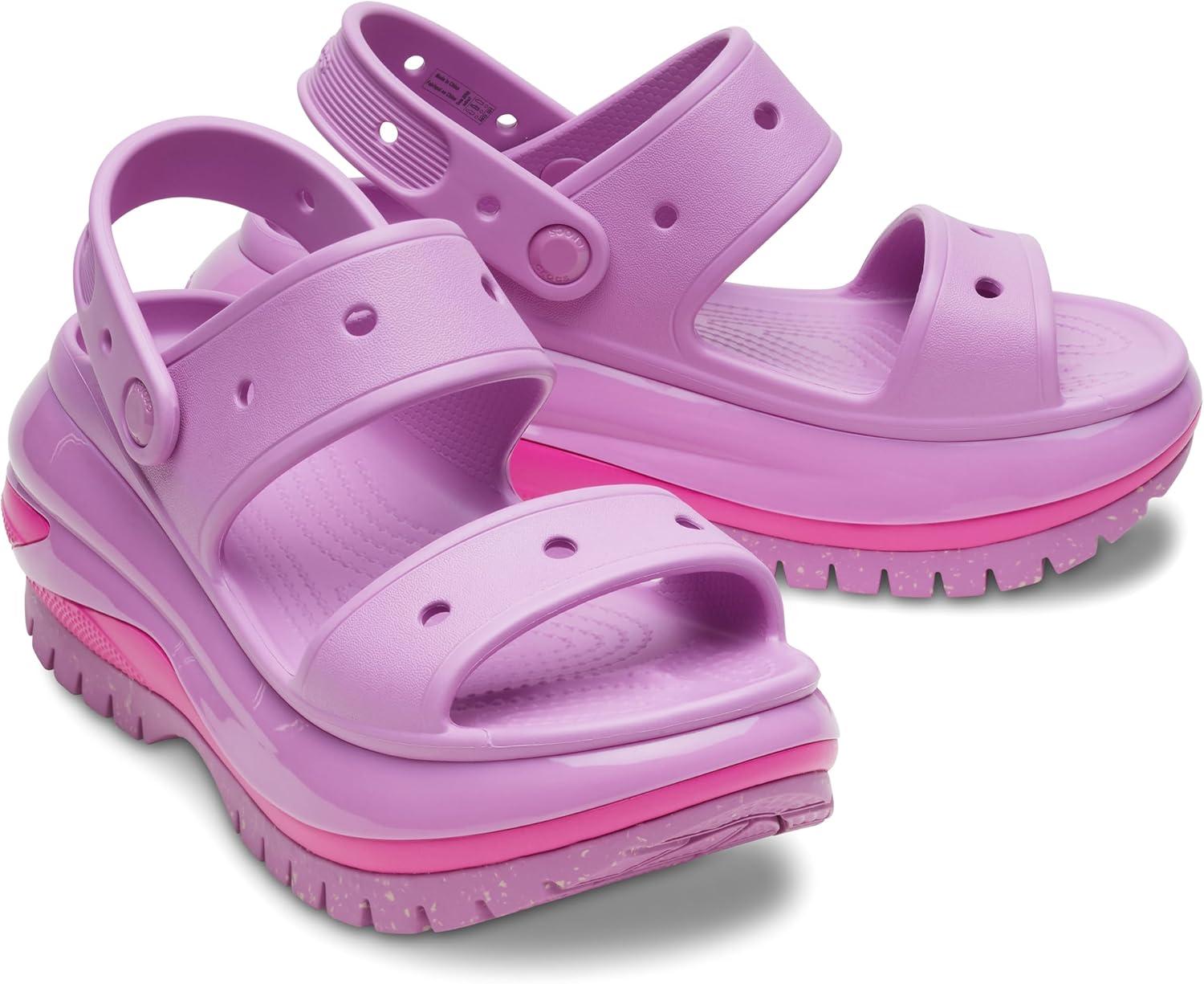 imageCrocs UnisexAdult Classic Mega Crush Sandal Platform SandalsBubble