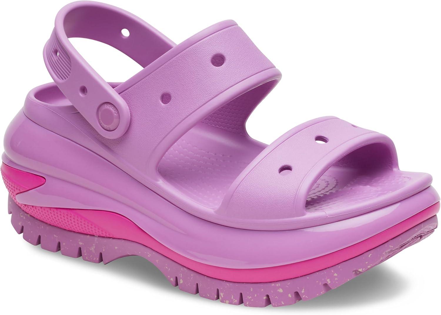 imageCrocs UnisexAdult Classic Mega Crush Sandal Platform SandalsBubble