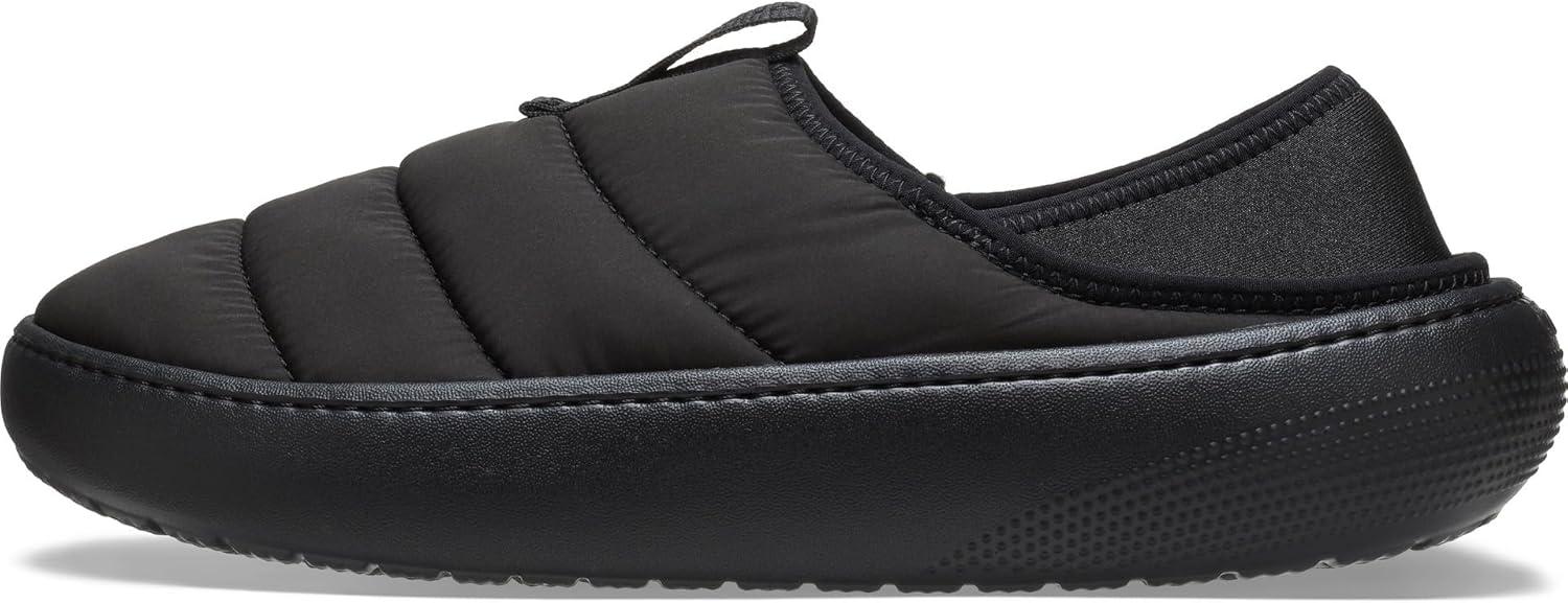 imageCrocs UnisexAdult Classic Puff Moc SlipperBlackBlack