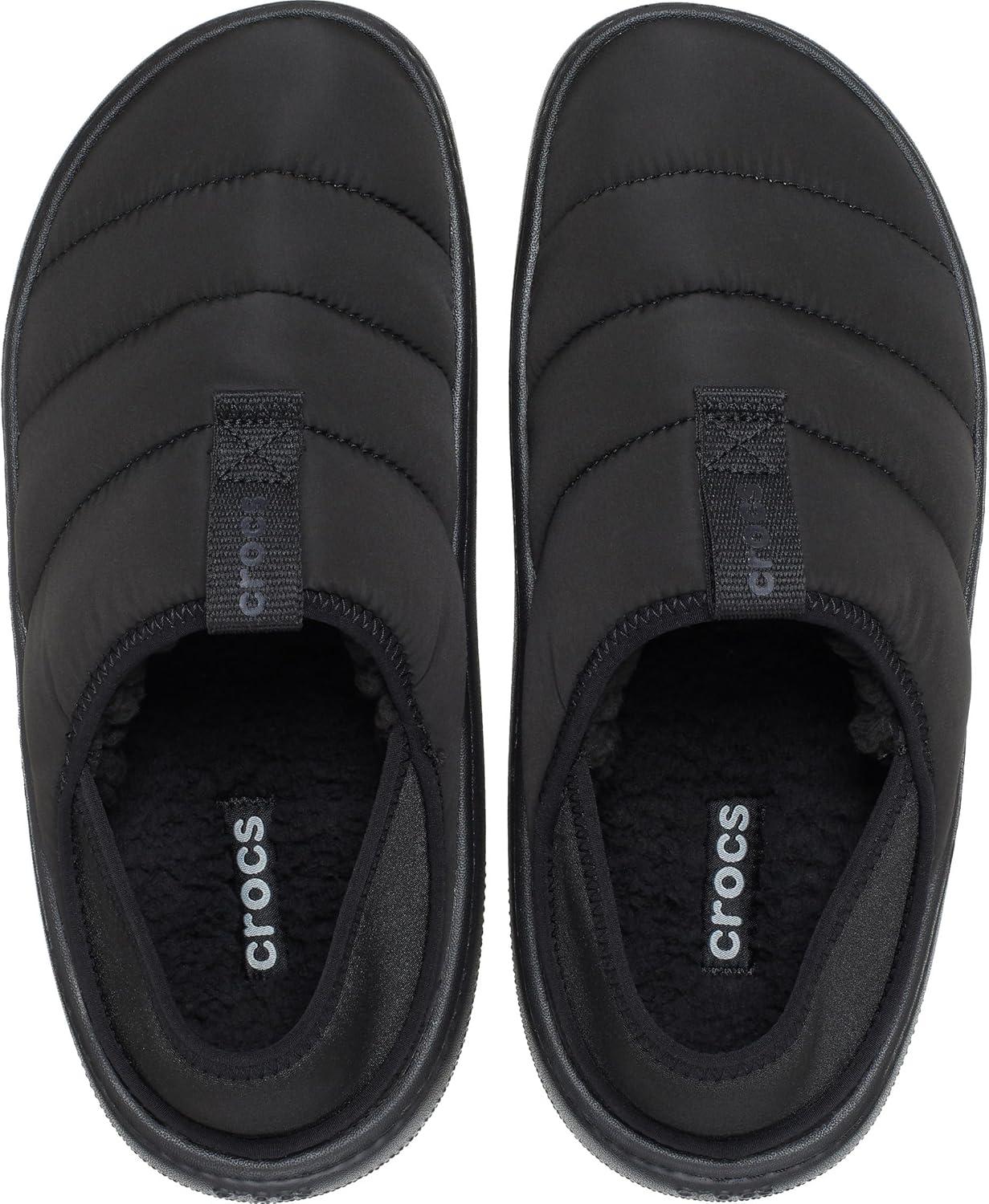 imageCrocs UnisexAdult Classic Puff Moc SlipperBlackBlack