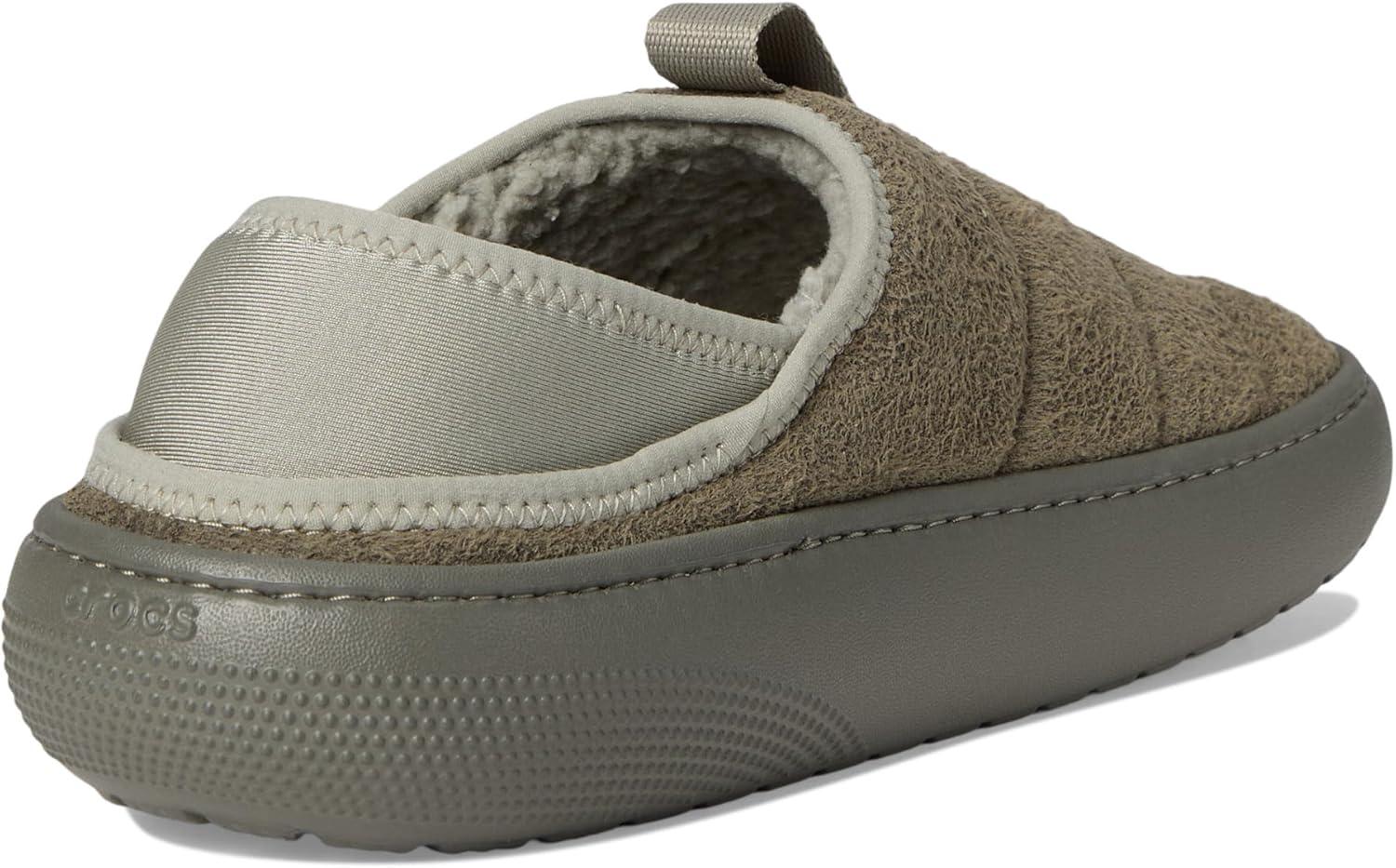 imageCrocs UnisexAdult Classic Puff Moc SlipperGalactic Grey Suede