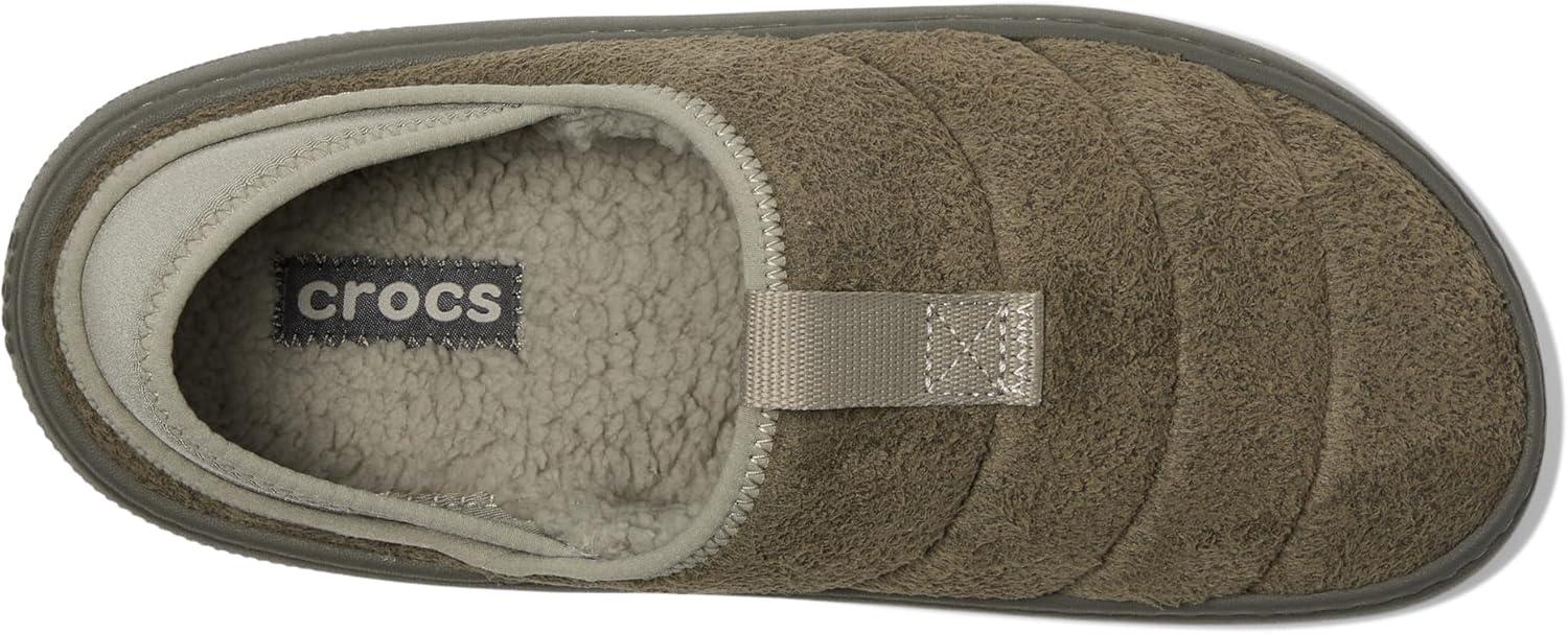 imageCrocs UnisexAdult Classic Puff Moc SlipperGalactic Grey Suede