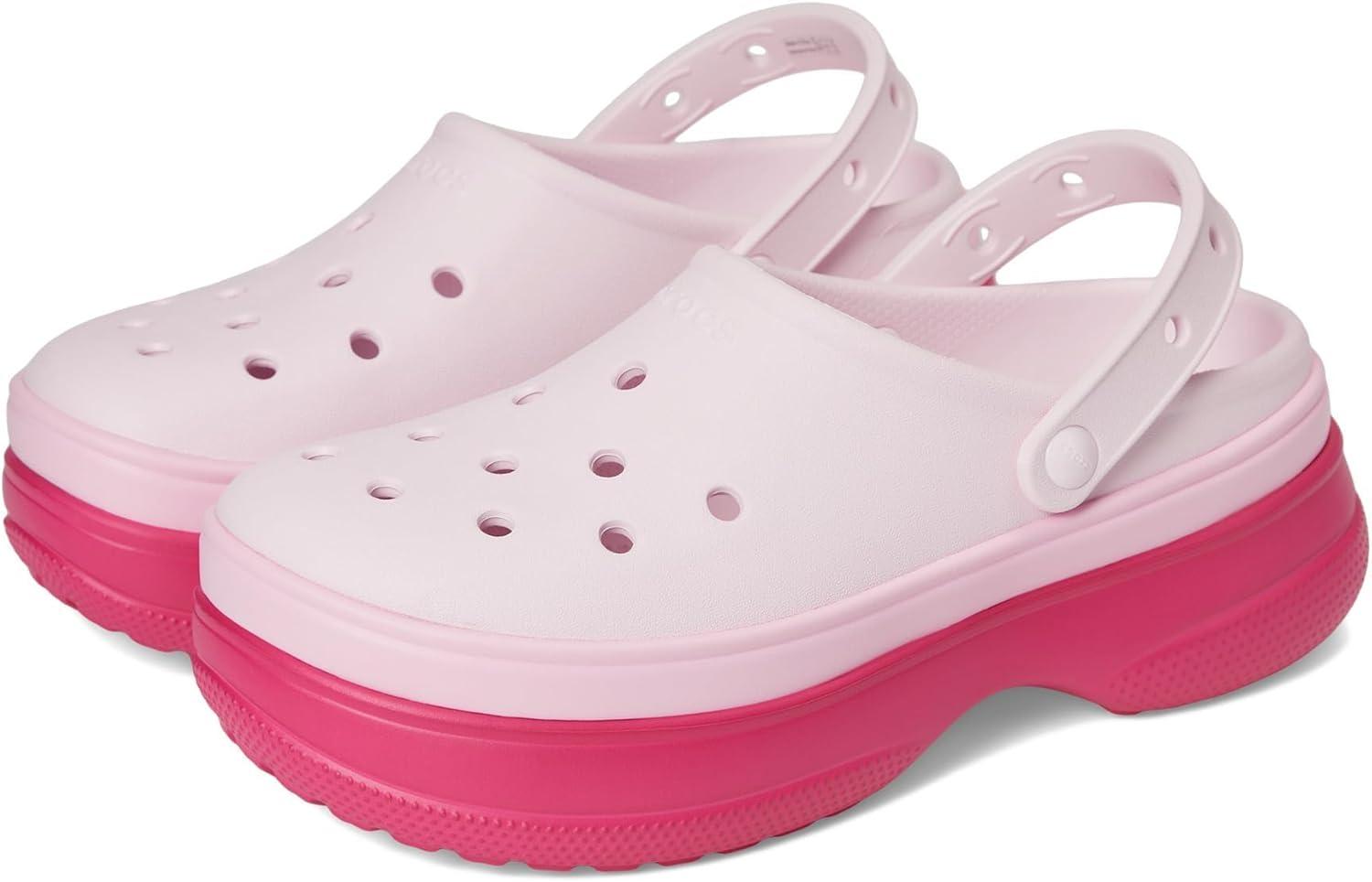 imageCrocs UnisexAdult Classic Stacked Clogs Platform PlatformDragon Fruit
