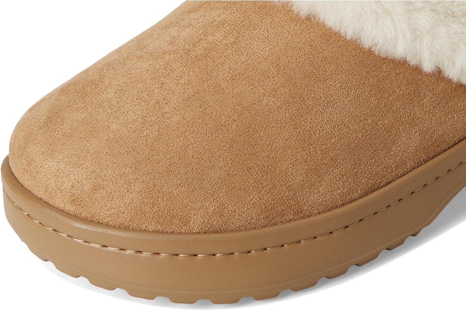 imageCrocs UnisexAdult Classic Unfurgettable Clogs Fuzzy SlippersSepia Vegan Suede