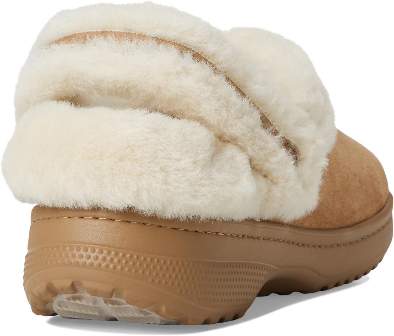 imageCrocs UnisexAdult Classic Unfurgettable Clogs Fuzzy SlippersSepia Vegan Suede