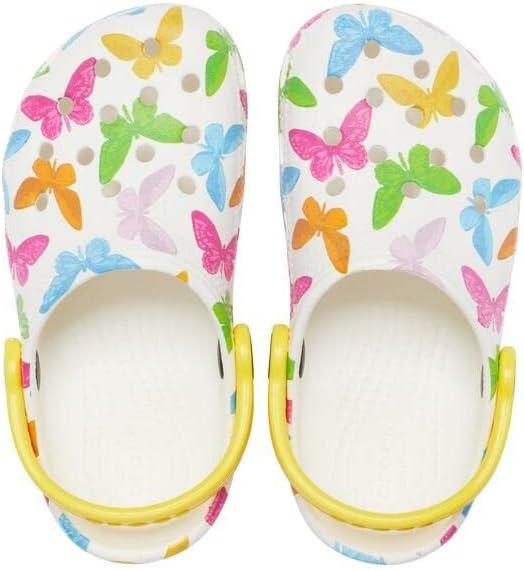 imageCrocs UnisexChild Classic Graphic ClogButterflyWhite