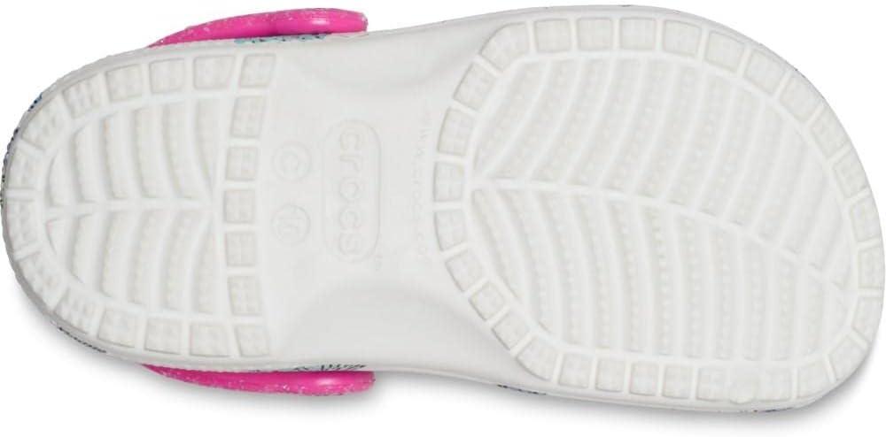 imageCrocs UnisexChild Classic Graphic ClogWhiteMulti Butterfly
