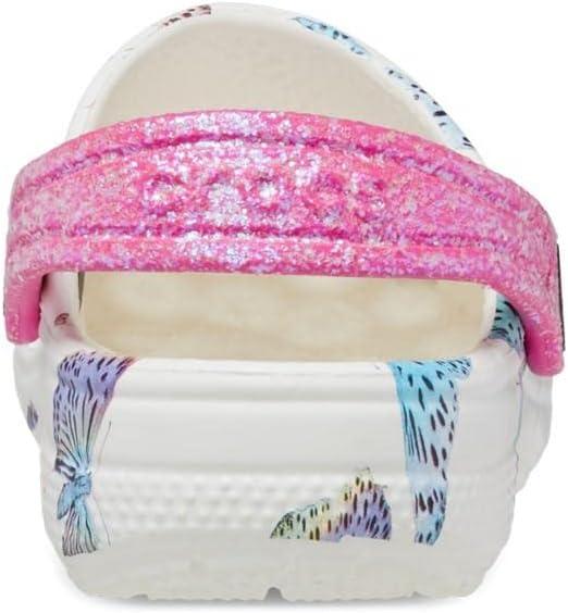 imageCrocs UnisexChild Classic Graphic ClogWhiteMulti Butterfly