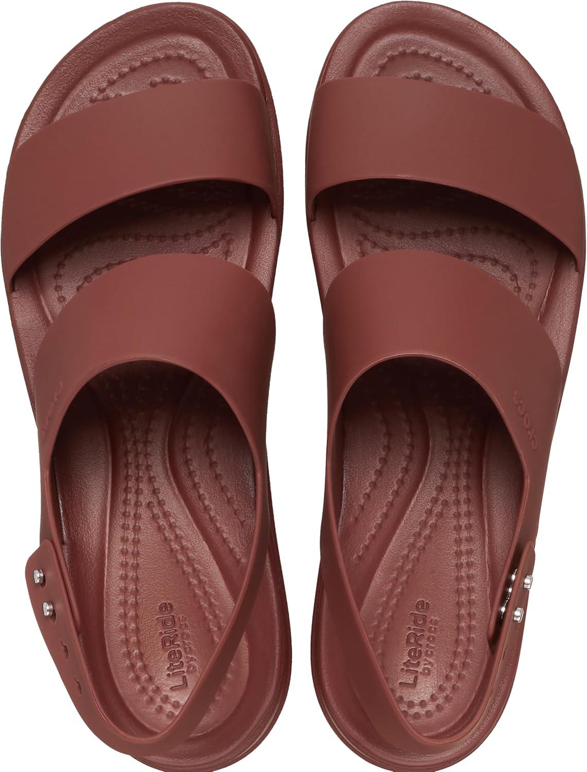 imageCrocs Womens Brooklyn Low Wedge SandalsDark Clay