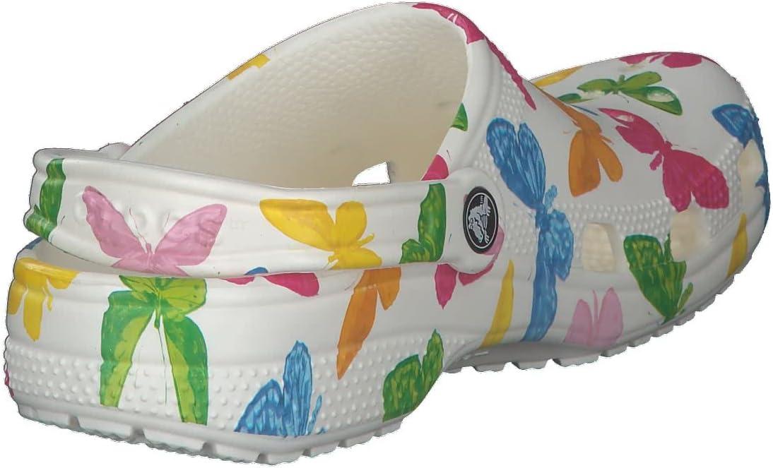 imageCrocs Womens Classic Marbled Tiedye ClogsButterflyWhite