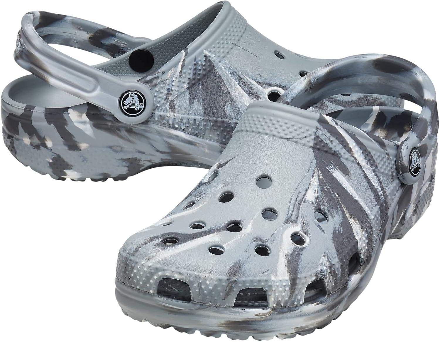 imageCrocs Womens Classic Marbled Tiedye ClogsLight GreyMulti