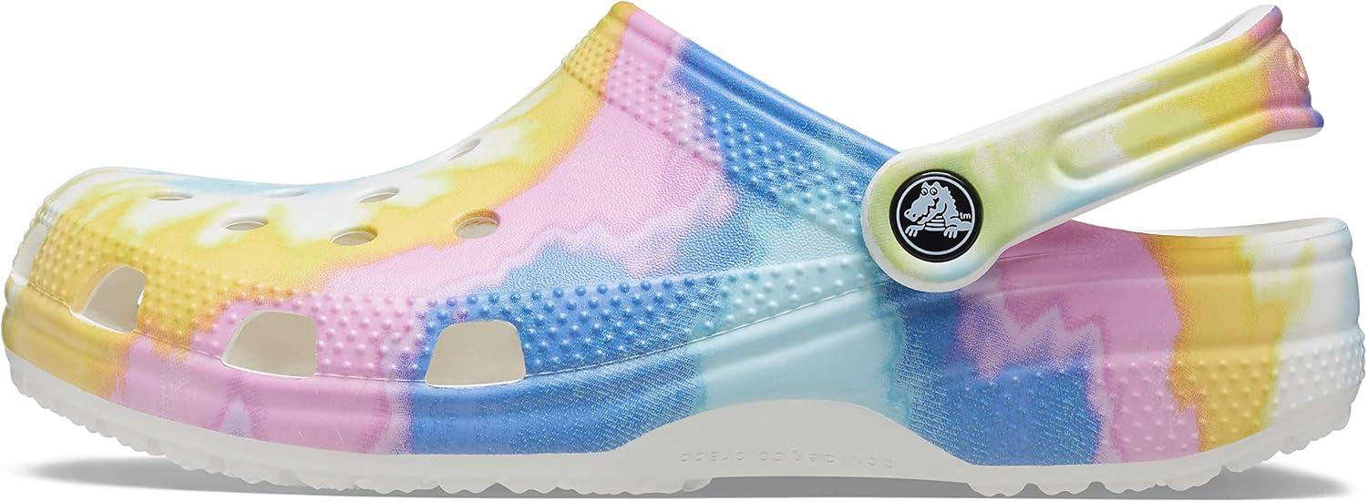 imageCrocs Womens Classic Marbled Tiedye ClogsWhiteMulti