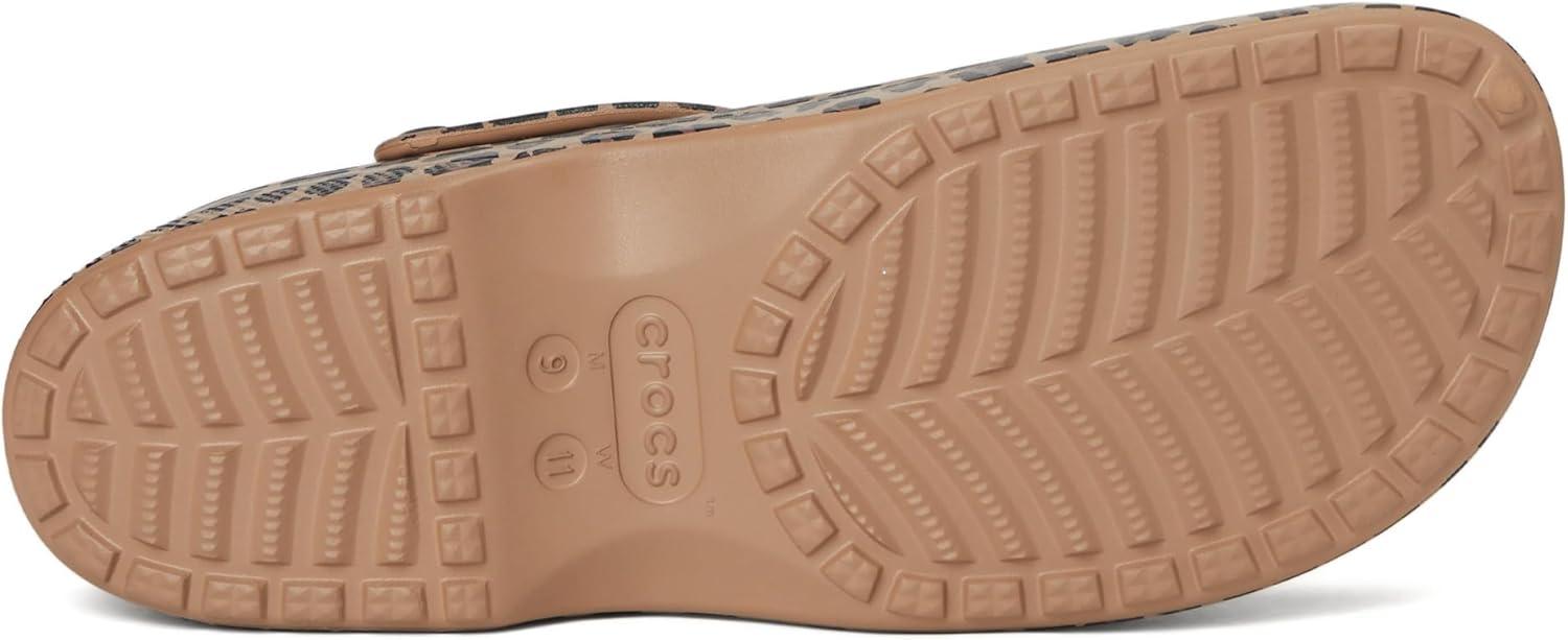 imageCrocs Womens Classic Mary Jane Clogs Mary Janes for WomenSepiaLeopard