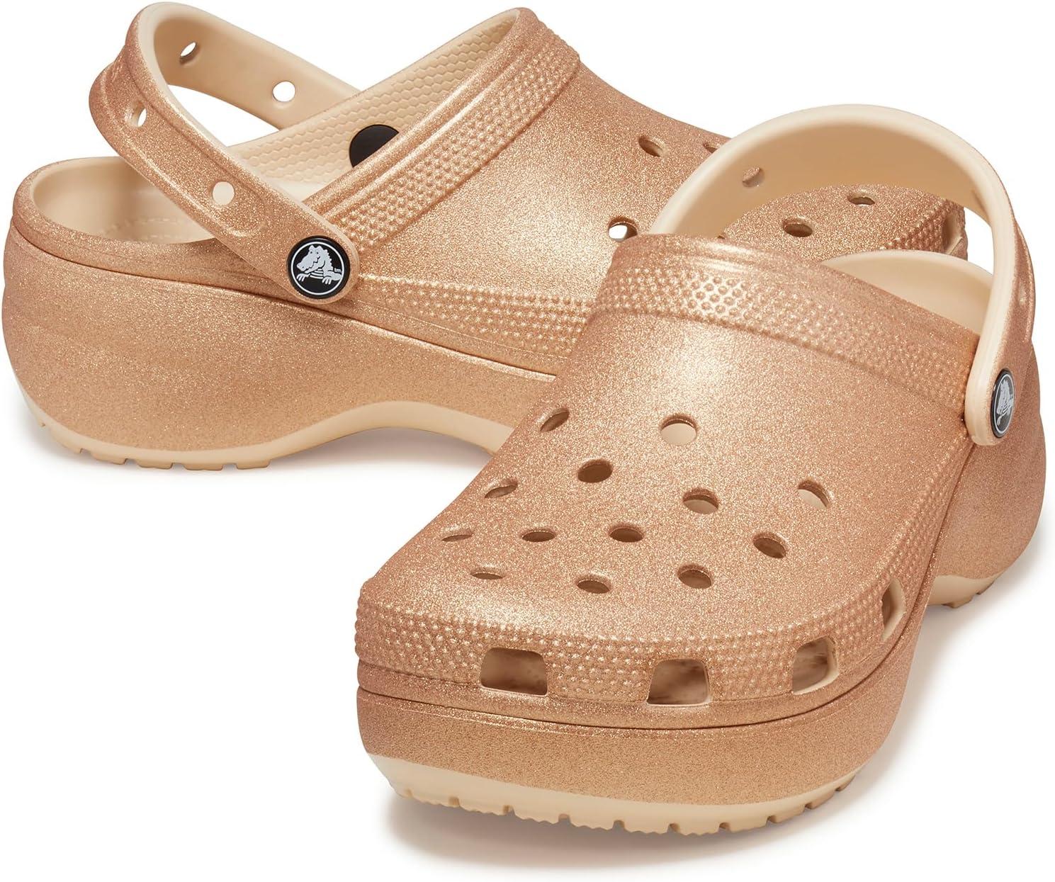 imageCrocs Womens Classic Platform Glitter ClogShitake