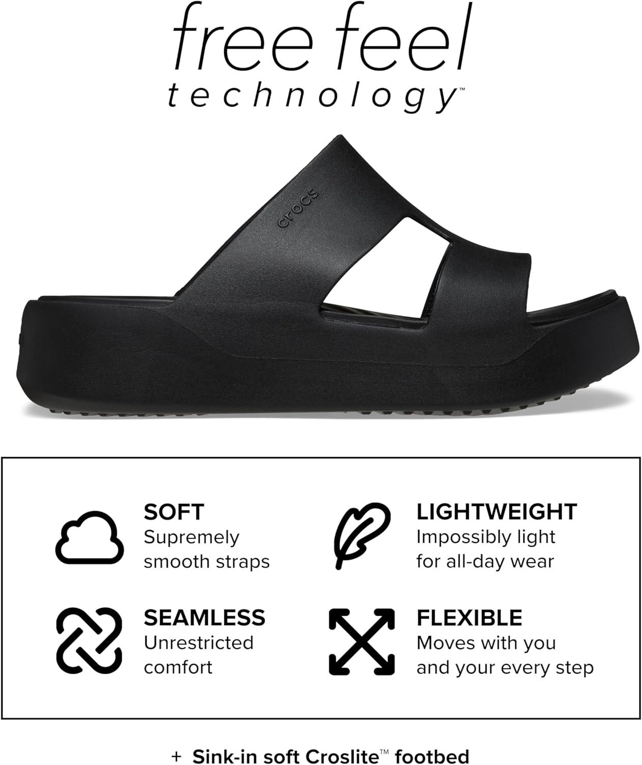 imageCrocs Womens Getaway Platform HStrap Wedge SandalsPurple