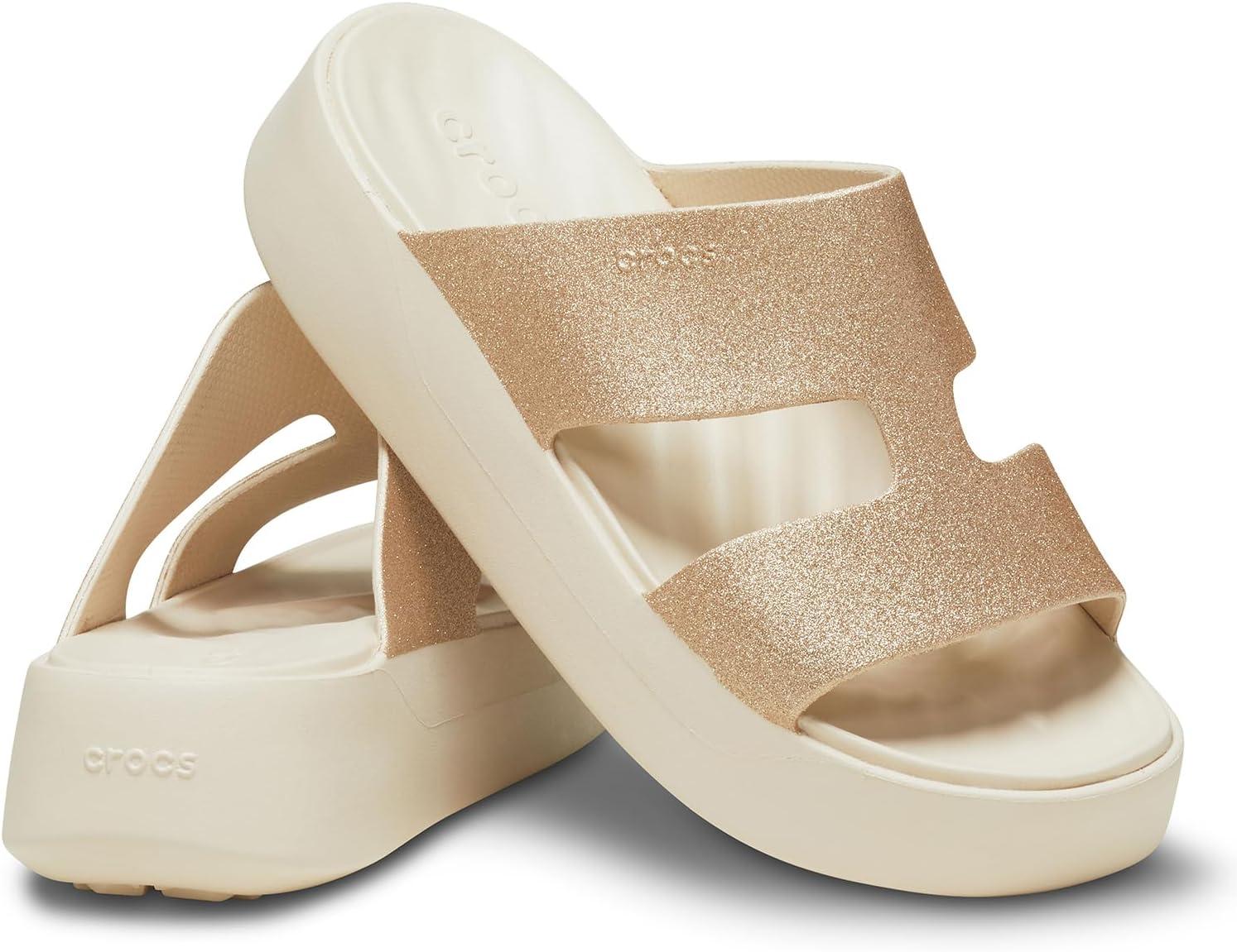 imageCrocs Womens Getaway Platform HStrap Wedge SandalsStucco