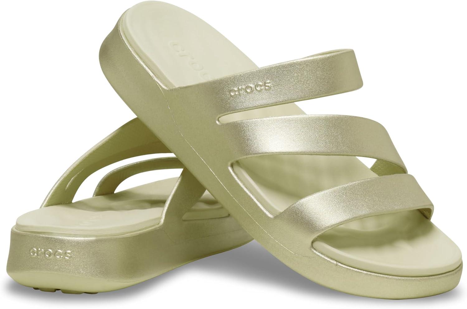 imageCrocs Womens Getaway Strappy SandalsChampagne Metallic
