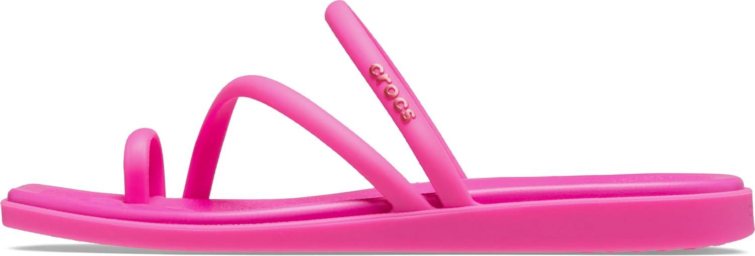 imageCrocs Womens Miami Toe Loop SandalsPink Crush