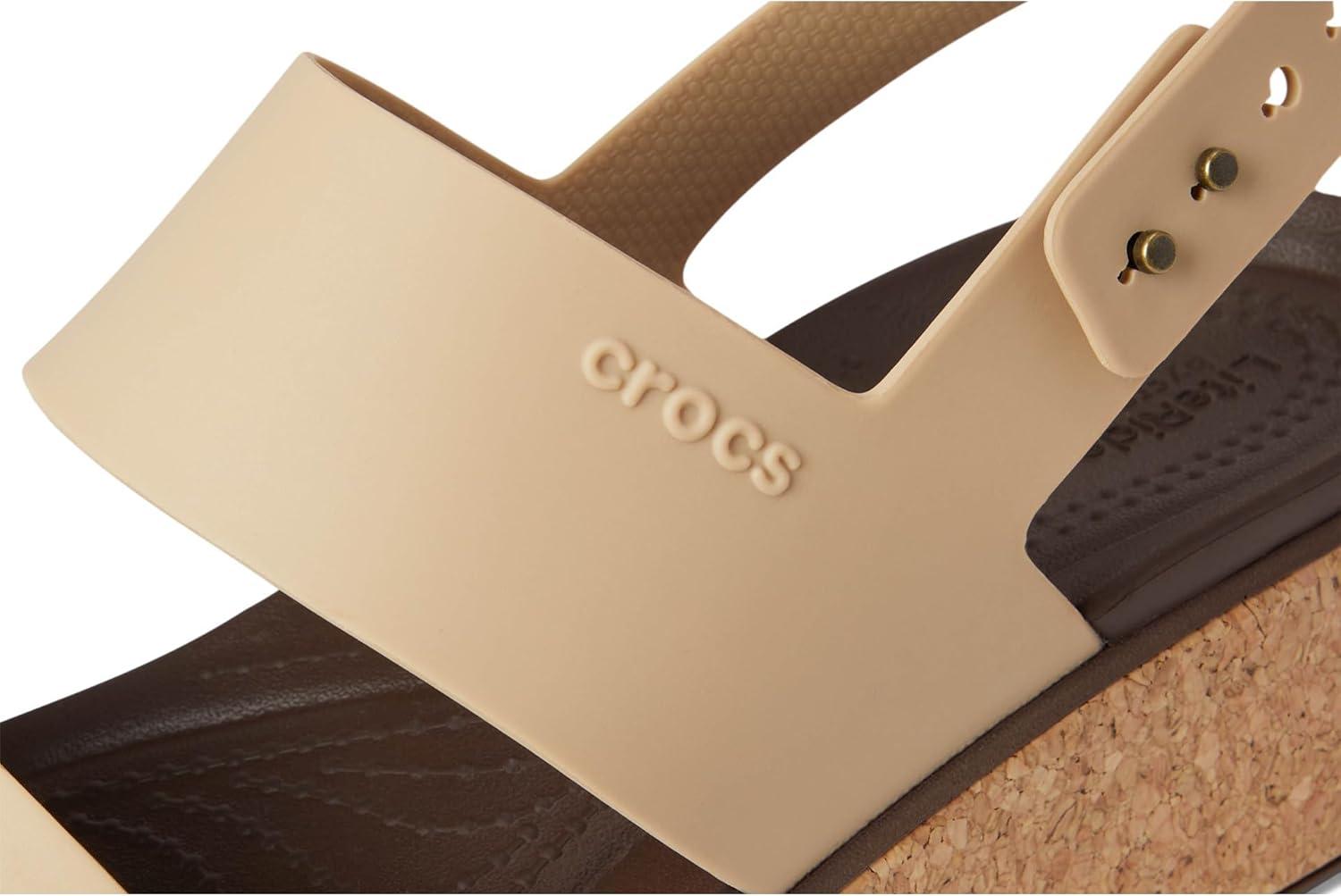 imageCrocs womens Brooklyn Cork Low WedgeChai