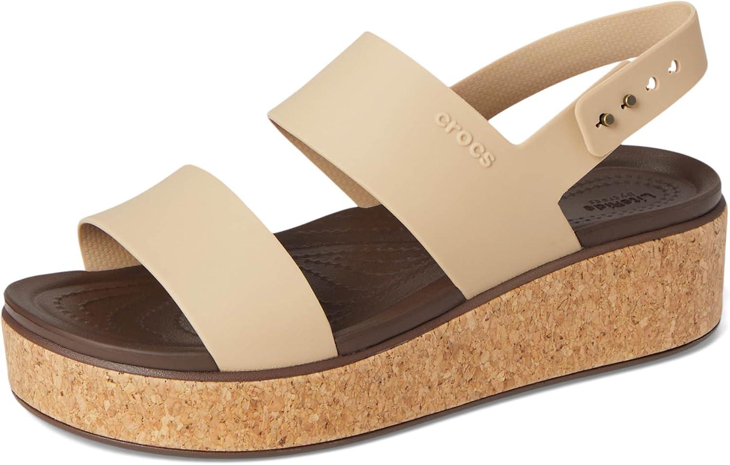 imageCrocs womens Brooklyn Cork Low WedgeChai