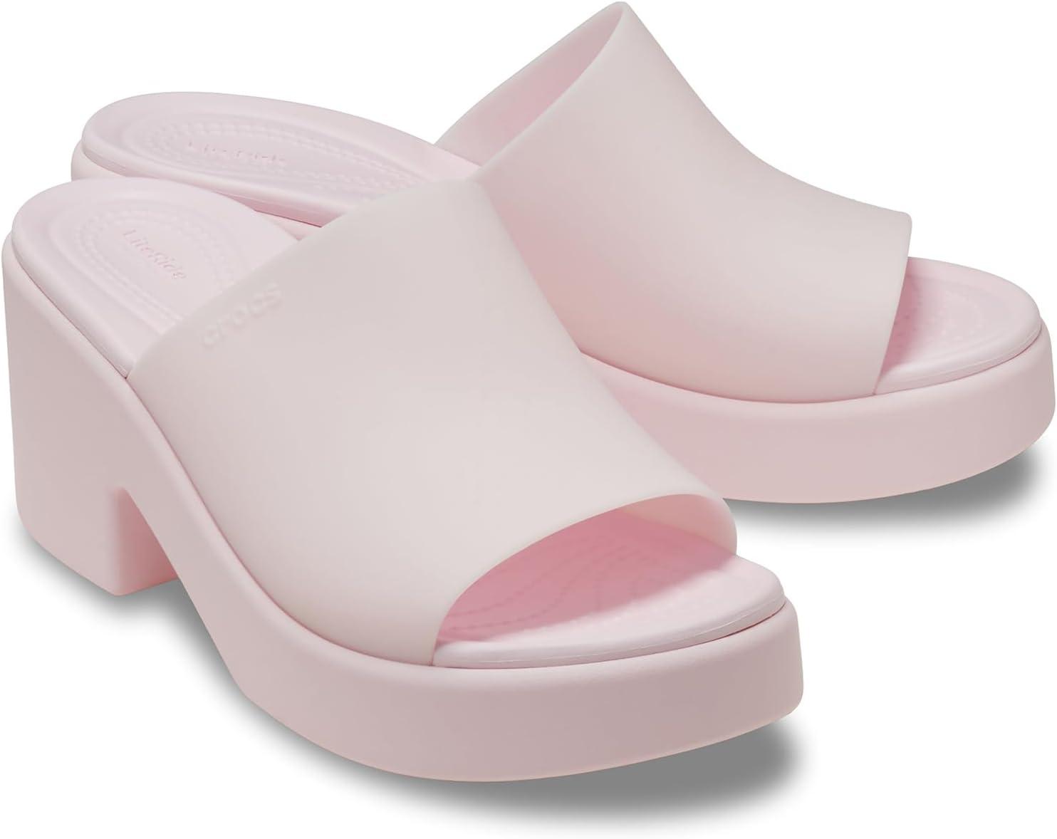 imageCrocs womens Brooklyn Slide HeelPink Milk