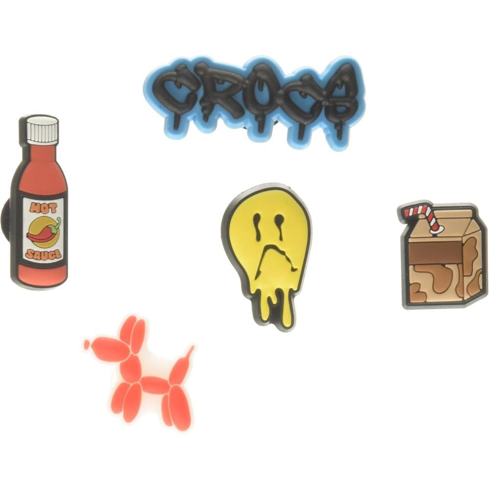 imageCrocs Jibbitz Packs for Shoes and Sandals  Beautiful Accessory Colorful Charms and Constructed with Synthetic MaterialCrocs Mix 5Pack