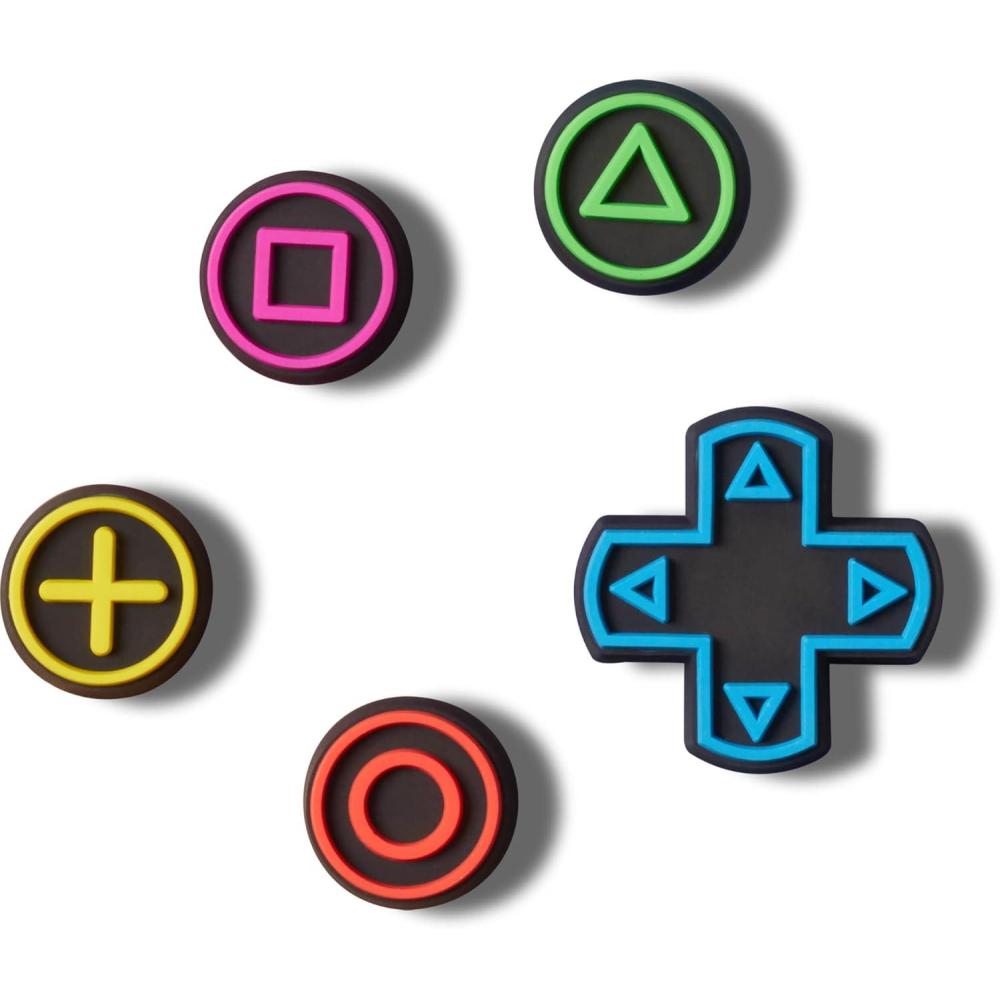 imageCrocs Jibbitz Packs for Shoes and Sandals  Beautiful Accessory Colorful Charms and Constructed with Synthetic MaterialGame Controller