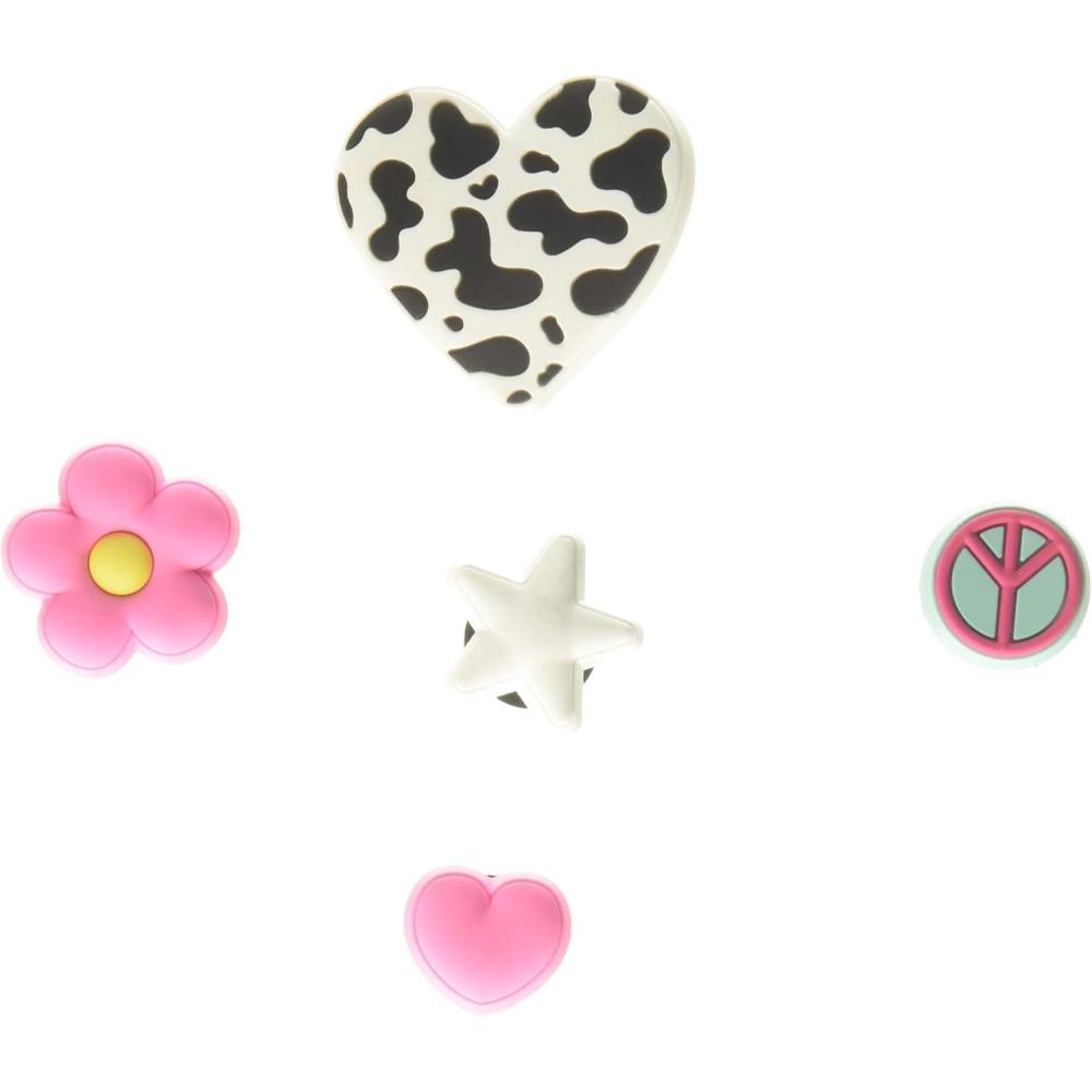 imageCrocs Jibbitz Packs for Shoes and Sandals  Beautiful Accessory Colorful Charms and Constructed with Synthetic MaterialGirly Icon 5Pack