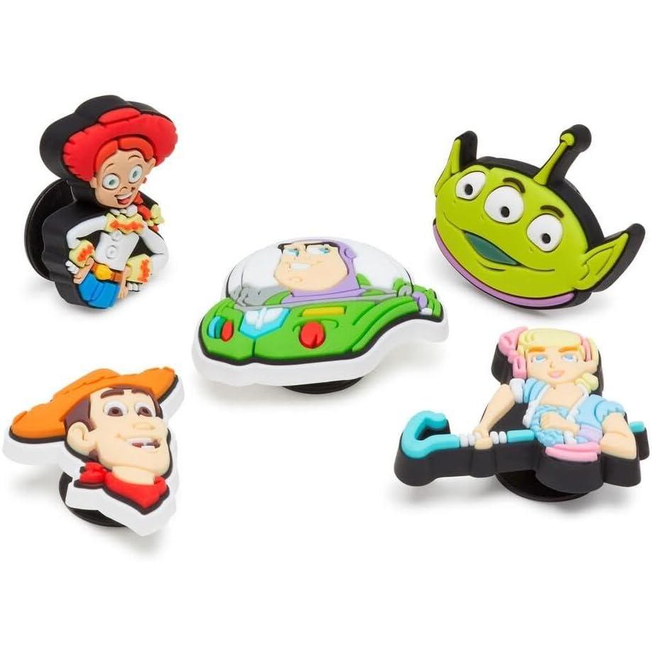 imageCrocs Jibbitz Packs for Shoes and Sandals  Beautiful Accessory Colorful Charms and Constructed with Synthetic MaterialToy Story 5Pack