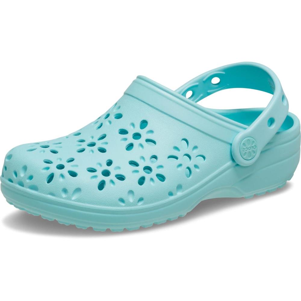imageCrocs Kids Classic Floral Design ClogsAquamarine