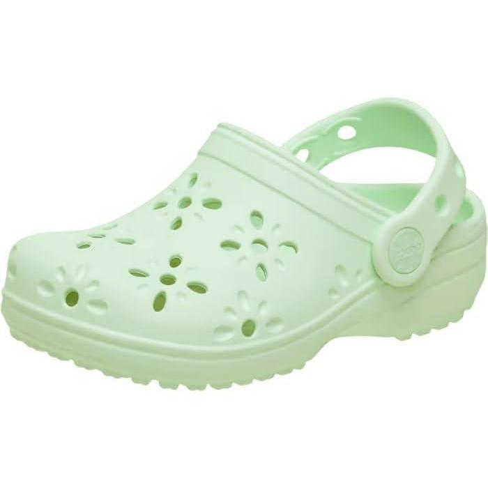 imageCrocs Kids Classic Floral Design ClogsJade Tint