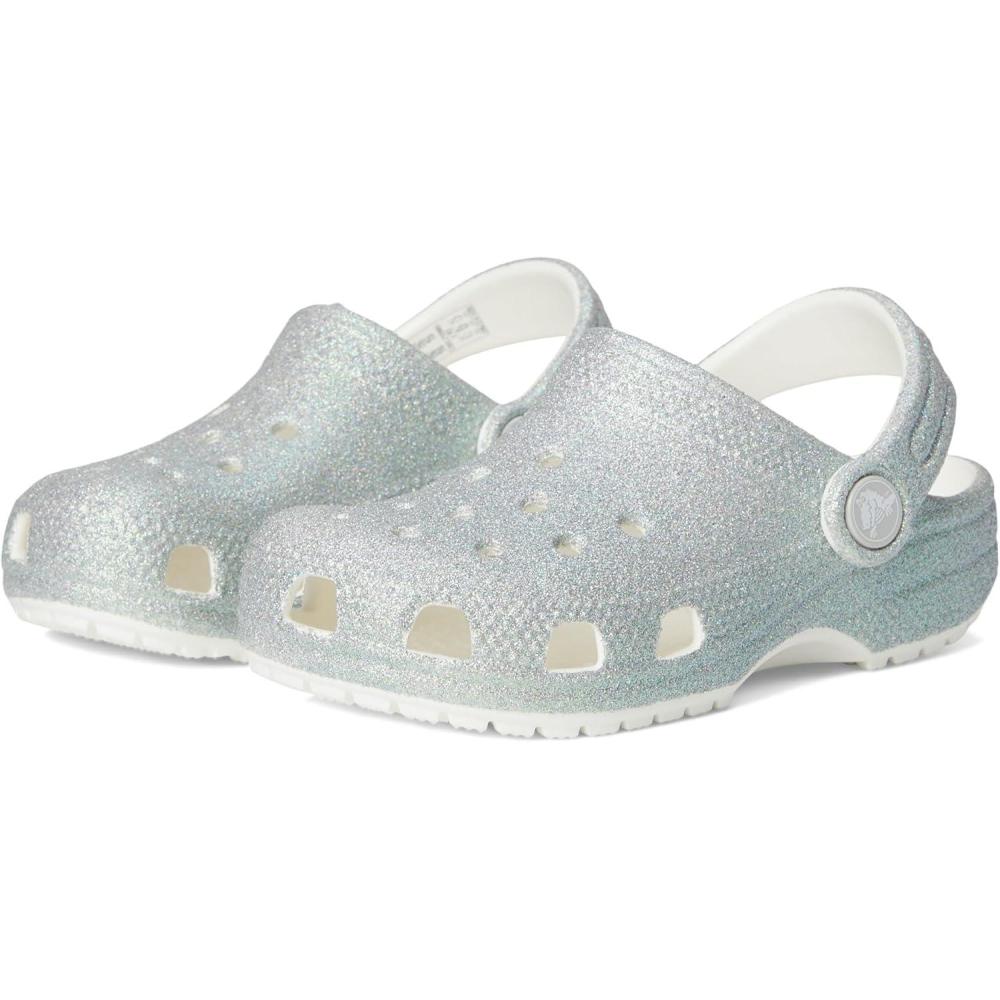 imageCrocs Kids Classic Glitter ClogGlittery White