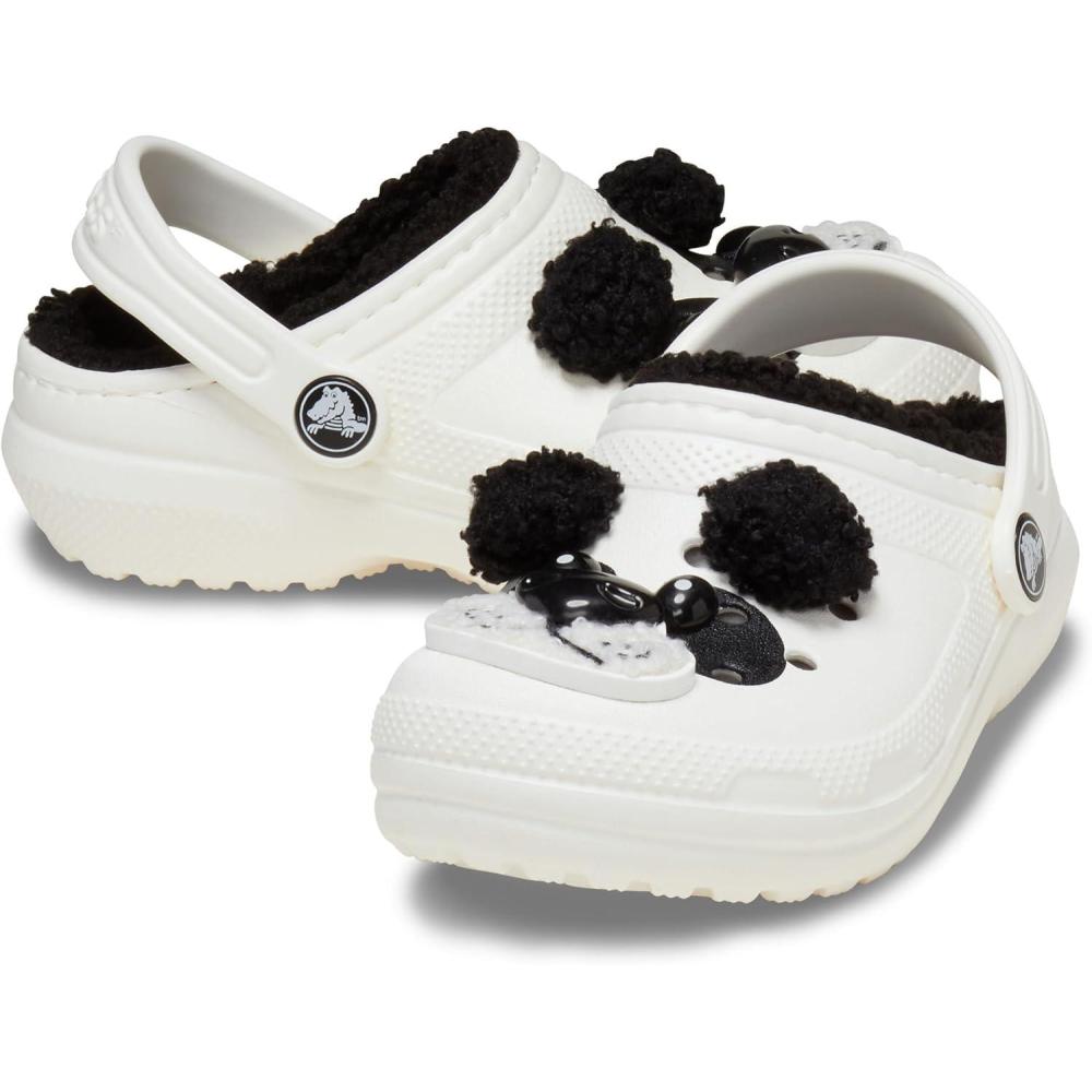 imageCrocs Kids Classic Lined I Am ClogsChalkBlack