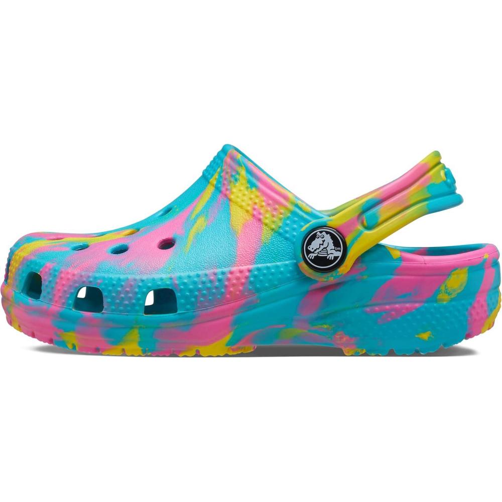 imageCrocs Kids Classic Marbled TieDye ClogRainbow Tie Dye