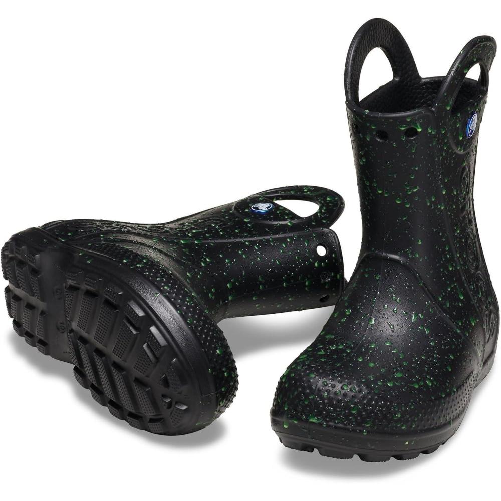 imageCrocs Kids Handle It Rain BootsBlack Glow in the Dark
