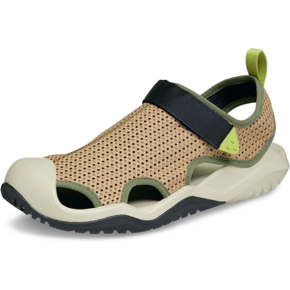 imageCrocs Mens Swiftwater Mesh Deck SandalsSepia