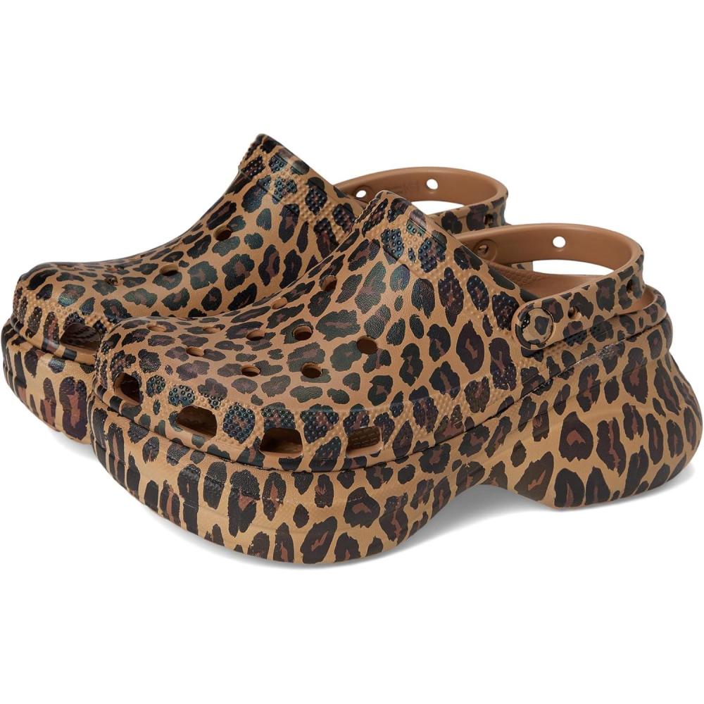 imageCrocs Unisex Adult Classic Bae ClogsSepiaLeopard